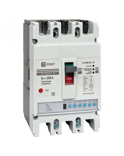 Выключатель автоматический ВА-99М 250/250А 3P 50кА с электронным расцепителем EKF PROxima mccb99-250-250me в Белгороде Электротехническое оборудование Pintop.ru