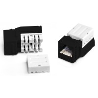 Вставка Keystone Jack RJ-45(8P8C) Hyperline KJNE-8P8C-C6-90-BK