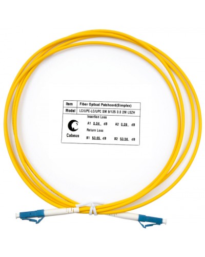 Шнур оптический simplex LC-LC 9/125 SM 2 м LSZH Cabeus FOP(s)-9-LC-LC-2M в Белгороде Патч-корды оптические Pintop.ru
