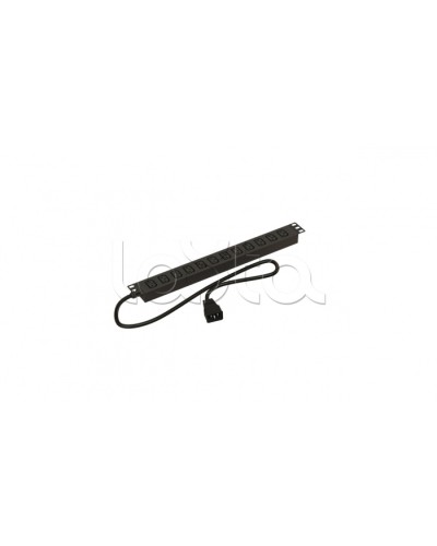 Блок розеток горизонтальный черн Hyperline (SHE19-12IEC-2.5AIEC) в Белгороде Блоки розеток Pintop.ru