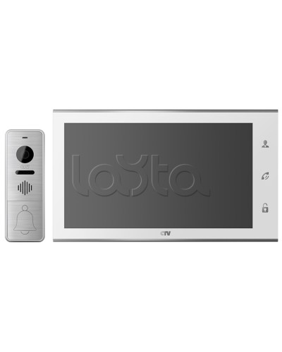 Комплектвидеодомофона CTV-DP4105AHD (белый) в Белгороде Комплекты домофонов Pintop.ru