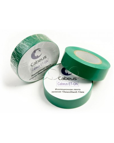 Лента изоляционная (зеленая) Cabeus ET-GN в Белгороде Аксессуары для кабель-канала Pintop.ru