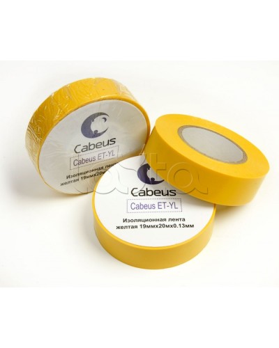 Лента изоляционная (желтая) Cabeus ET-YL в Белгороде Аксессуары для кабель-канала Pintop.ru