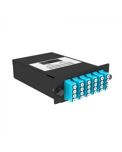 Кассета кроссовая черный Cabeus (FO-9-2x12MPO(m)/А-24xLC/U-A-BK) в Белгороде Кросс оптический Pintop.ru