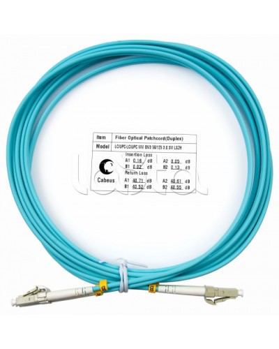 Патч-корд волоконно-оптический MM 50/125 duplex LC-LC LSZH (3м) Cabeus FOP-50-LC-LC-3m в Белгороде Патч-корды оптические Pintop.ru