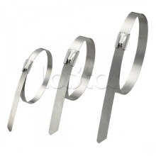 Стяжка неразъемная стальная, коррозионно-стойкая (нержавеющая сталь 304L), 200x4.6x0.3мм, (100 шт)