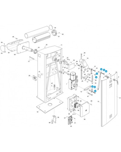 Дверца тумбы Came 119RIG063 в Белгороде Запчасти для шлагбаумов и автоматики Pintop.ru