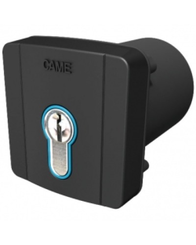 Ключ-выключатель встраиваемый с цилиндром замка DIN и синей подсветкой Came 806SL-0060 в Белгороде Запчасти для шлагбаумов и автоматики Pintop.ru