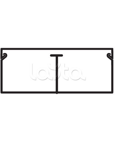 Миниканал TMC 40/2x17 с перегородкой DKC 00305 в Белгороде Кабель-канал Pintop.ru