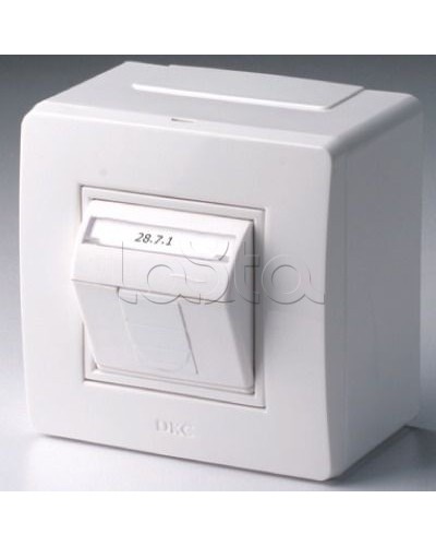 Коробка в сборе с 1 розеткой RJ45, кат.5е телефон / компьютер, коричневая розница DKC 10665B в Белгороде Распределительные коробки Pintop.ru