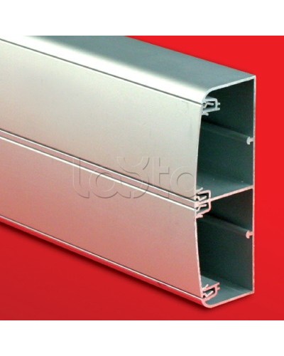 Кабель-канал алюминевый 140х50 (с 2 крышками), цвет серый металлик DKC (01499) в Белгороде Кабель-канал Pintop.ru