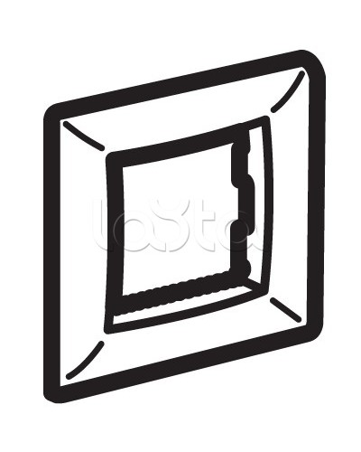 Рамка на 2 модуля (одноместная) DKC (75010B) в Белгороде Аксессуары для кабель-канала Pintop.ru