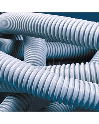 Труба ПВХ гибкая гофр. д.50мм, тяжёлая без протяжки, 15м, цвет серый DKC 90550 в Белгороде Труба гофрированная Pintop.ru