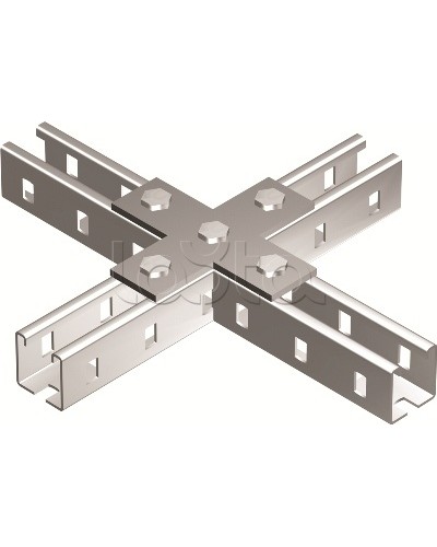 Пластина соединительная Х-обр., горячеоцинкованная DKC BMD1041HDZ в Белгороде Аксессуары для лотков Pintop.ru