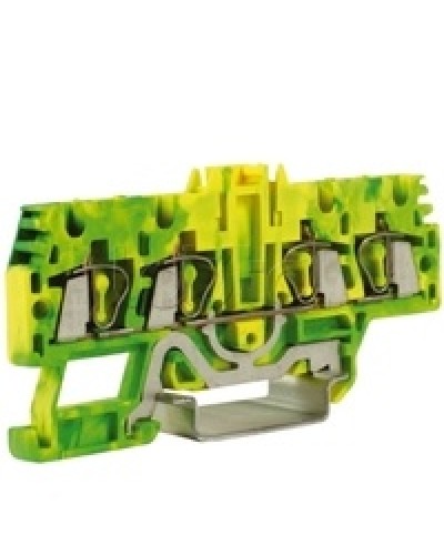 Зажим для заземления, 2 ввод/2 вывода, 2,5 кв.ммжелто-зеленый DKC ZHT520-RET в Белгороде Держатели, клипсы, скобы Pintop.ru