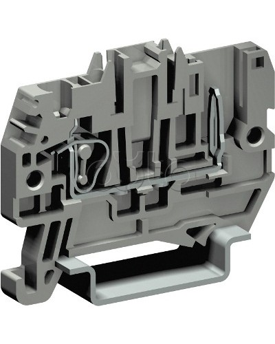 Пружинная проходная клемма со штыревым контактом. Серая. 2,5 кв. мм. DKC ZHVP300GR-RET в Белгороде Аксессуары для лотков Pintop.ru