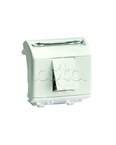 Ком.роз. RJ45 кат.6A, 8P8C, Brava, белая, 2мод DKC 76679B в Белгороде Аксессуары для стоек и шкафов Pintop.ru