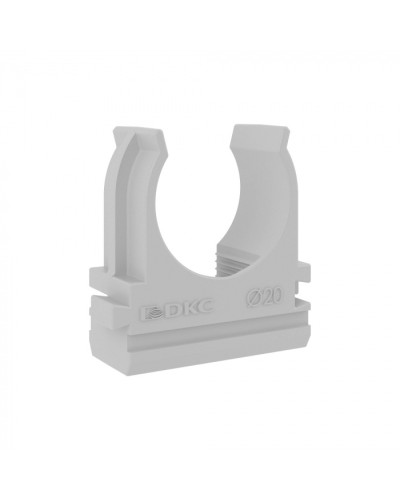 Держатель-клипса быстрого монтажа, для крепления труб, ф20мм, пластик, RAL 7035 DKC 51020M в Белгороде Держатели, клипсы, скобы Pintop.ru