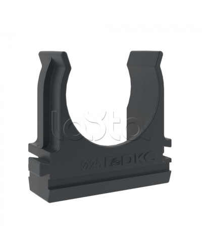 Держатель с защелкой D=25 (Черный) DKC (51025N) в Белгороде Держатели, клипсы, скобы Pintop.ru