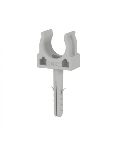 Держатель с защёлкой и дюбелем, в комплекте с винтом розница D16 (100 шт/уп) DKC (51316R) в Белгороде Держатели, клипсы, скобы Pintop.ru