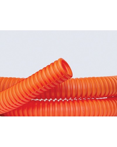 Труба ПНД гибкая гофр. д.40мм, лёгкая без протяжки, 20м, цвет оранжевый DKC 70940 в Белгороде Труба гофрированная Pintop.ru