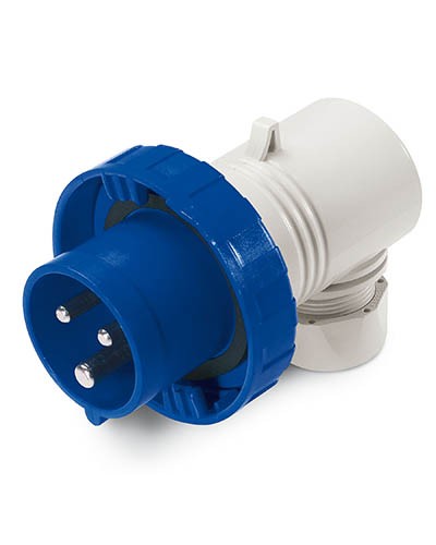 Вилка кабельная угловая IP67 16А 2P+E 230В DKC DIS2261633 в Белгороде Аксессуары для стоек и шкафов Pintop.ru