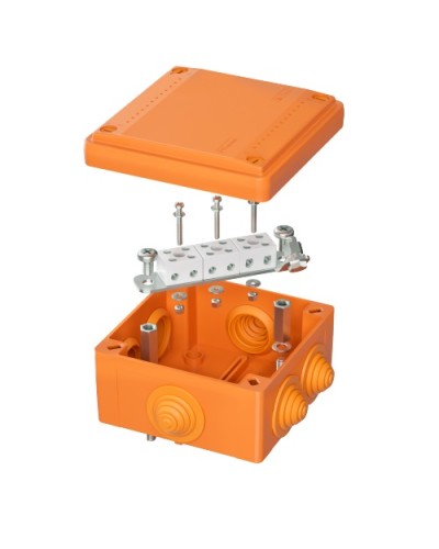 Коробка пластиковая FS с кабельными вводами и клеммниками, IP55,100х100х50мм, 6р, 4мм.квDKC (FSB11604) в Белгороде Распределительные коробки Pintop.ru