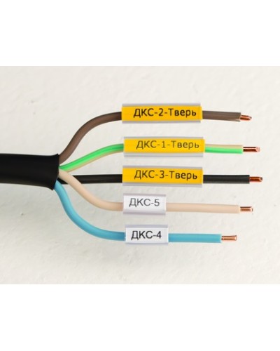 Маркировка для провода, гибкая, для трубочек. 4х12мм. Желтая DKC NUTFL12Y в Белгороде Крепежные изделия Pintop.ru