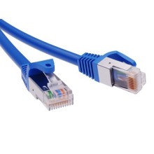 Патч-корд экранированный CAT5E F/UTP 4х2, LSZH, синий, 0.5м DKC RN5EFU4505BL