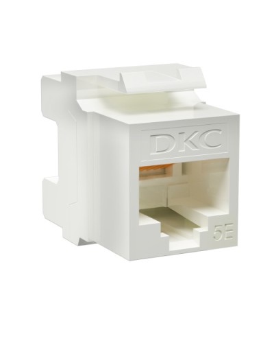 Модуль Keystone RJ45 CAT5E неэкранированный, 180 градусов, белый (форм-фактор A10) DKC RNK5EU180WH в Белгороде Модули Keystone Pintop.ru