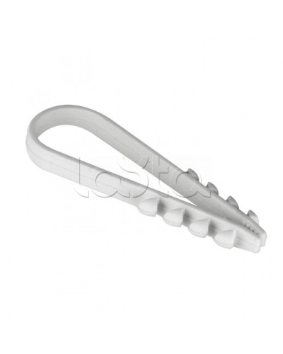 Дюбель-хомут для круглого кабеля (19-25мм) белый (100шт.) EKF PROxima (plc-ncc-19x25w) в Белгороде Крепеж: Дюбели, шурупы, саморезы Pintop.ru