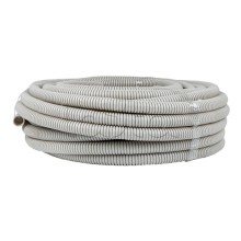 Труба гофр. ПВХ с протяжкой d25 мм (25 м) серая EKF-Plast (tg-z-25-25n)