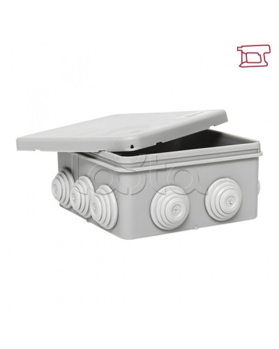 Коробка распред. КМР-030-014 с крышкой (100х100х50), 10 мембр. вводов IP55 EKF (plc-kmr-030-014-r) в Белгороде Распределительные коробки Pintop.ru