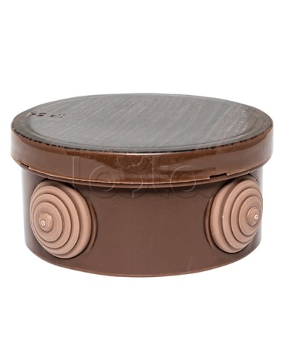 Коробка распред. КМР-040-039 с крышкой (85х40) 4 мембранных ввода тёмное дерево IP54 EKF (plc-kmr-040-039-t) в Белгороде Распределительные коробки Pintop.ru