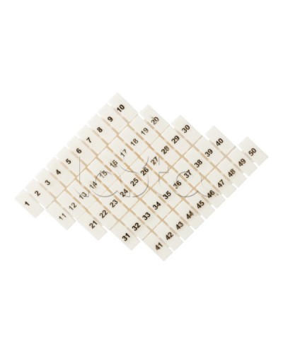 Маркеры для JXB-ST 1,5 с нумерацией 1-50 (100 шт.) EKF PROxima (zb-st-1.5-1-50) в Белгороде Клеммные колодки Pintop.ru