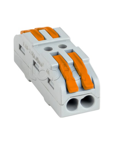 Строительно-монтажная клемма СМК 222-422 проходная 2 полюса 0,08-4мм2 (25шт.) EKF PROxima (plc-smk-422) в Белгороде Клеммные колодки Pintop.ru