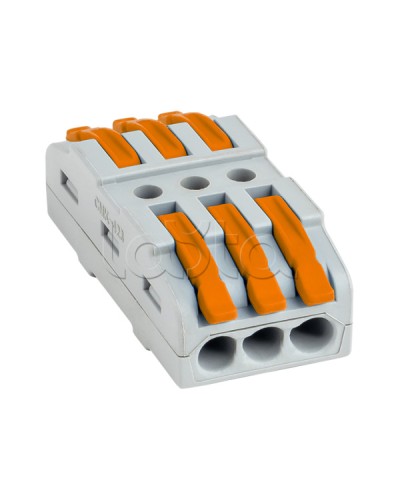 Строительно-монтажная клемма СМК 222-423 проходная 3 полюса 0,08-4мм2 (25шт.) EKF PROxima (plc-smk-423) в Белгороде Клеммные колодки Pintop.ru