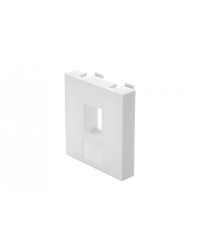 Адаптер 45 × 45 мм для 1 мультимедиа-модуля Keystone без шторки, белый Eurolan (16B-45-11WT) в Белгороде Модули Keystone Pintop.ru