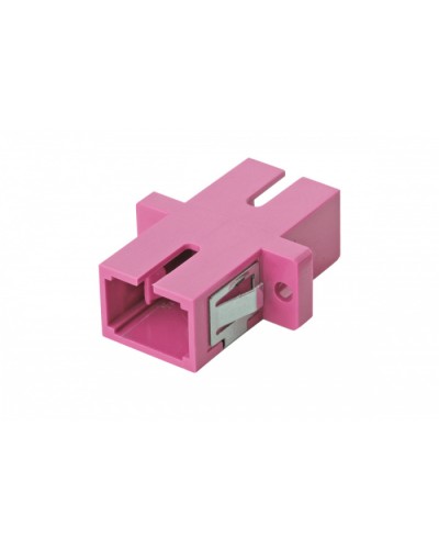 Оптический адаптер OM4, симплекс SC, с фланцами, пурпурный Eurolan (36A-40-SC-02MG) в Белгороде Проходные адаптеры и розетки оптические Pintop.ru
