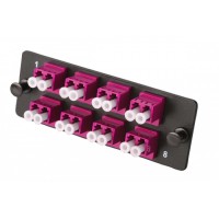 Комплект планка Q-SLOT с 8 адаптерами дуплекс LC OM4, монтажные шнуры, КДЗС Eurolan (38M-40-2L-08BL)