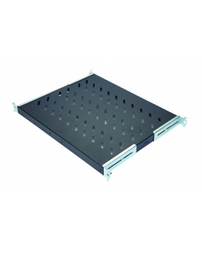 Полка стационарная 1U до 50 кг, 740 мм, черный антрацит Eurolan (60A-01-0A-09BL) в Белгороде Полки для шкафов и стоек Pintop.ru