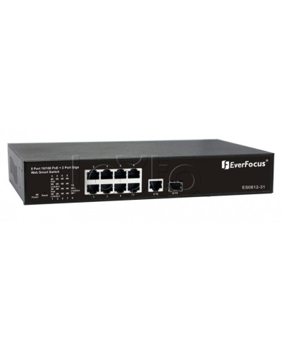 Коммутатор PoE 8-портовый EverFocus ES0812-31 в Белгороде Коммутаторы Pintop.ru