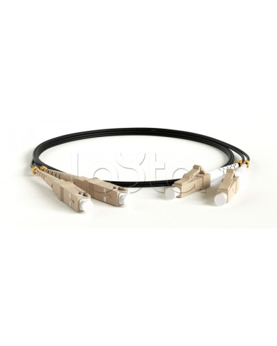 Патч-корд волоконно-оптический Hyperline FC-D2-50-SC/PR-SC/PR-H-3M-LSZH-BK в Белгороде Патч-корды оптические Pintop.ru