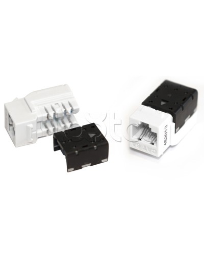 Вставка Keystone Jack RJ-45(8P8C), категория 6A, 110 IDC красная Hyperline (KJNE-8P8C-C6A-90-RD) в Белгороде Модули Keystone Pintop.ru