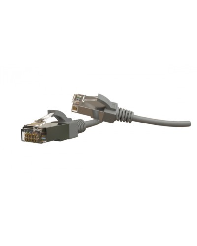 Патч-корд S/FTP Hyperline (PC-LPT-SFTP-RJ45-RJ45-C6-3M-LSZH-GY) в Белгороде Патчкорды (медные) Pintop.ru