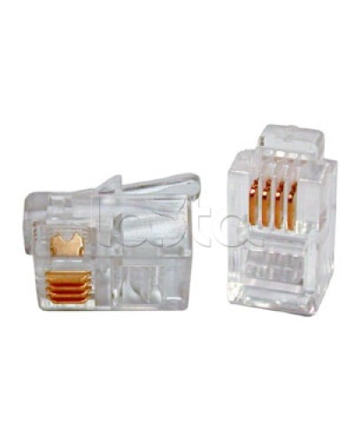 Разъем телефонный Hyperline PLUG-6P4C-P-C2 в Белгороде Коннекторы и разъемы Pintop.ru