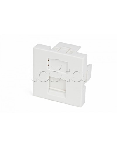 Вставка 45x45 (аналог Mosaic) для 1 модуля формата Keystone Jack, со шторкой Hyperline SIP2-1K-M45-45 в Белгороде Модули Keystone Pintop.ru