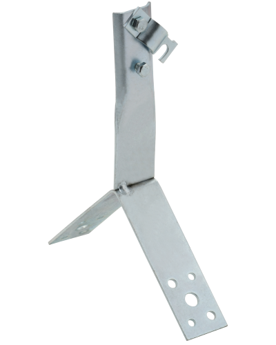 Держатель проводника круглого 6-10мм винтовой для конька h=80мм оцинкованная сталь IEK (ZDP80-11-4-16-80) в Белгороде Крепеж Pintop.ru