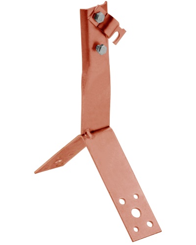 Держатель проводника круглого 6-10мм винтовой для конька h=100мм медь IEK (ZDP80-50-4-16-100) в Белгороде Крепеж Pintop.ru