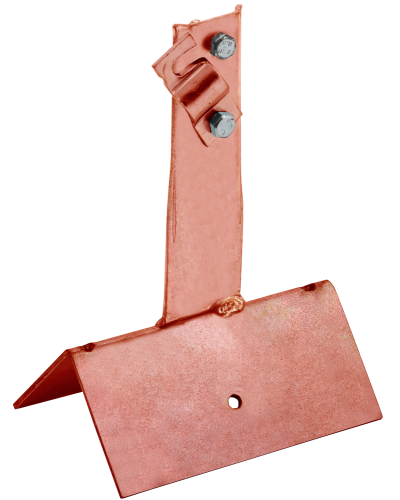 Держатель проводника круглого 6-10мм винтовой для конька широкого h=100мм медь IEK (ZDP81-50-4-16-100) в Белгороде Крепеж Pintop.ru